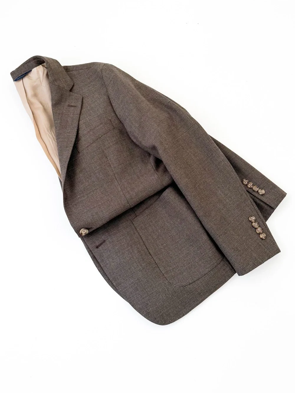 Brooks Brothers Slim Italian Wool Blazer in Light Brown Sport Coat Men's 42R